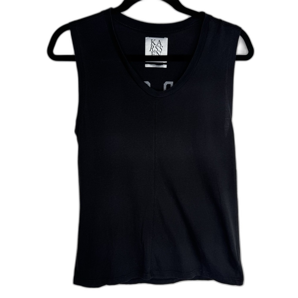 Zoe Karssen Black Muscle Tee “Dead Cool” Logo on‎ Back